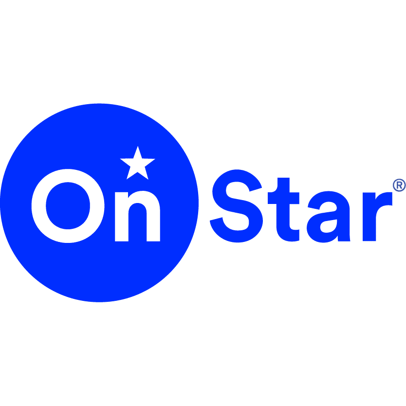 OnStar logo featuring blue text with a star symbol.