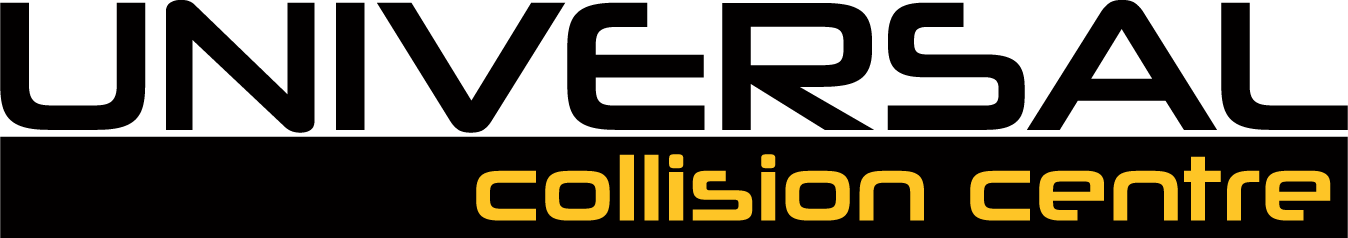 Universal Collision Centre Logo in Black and Yellow