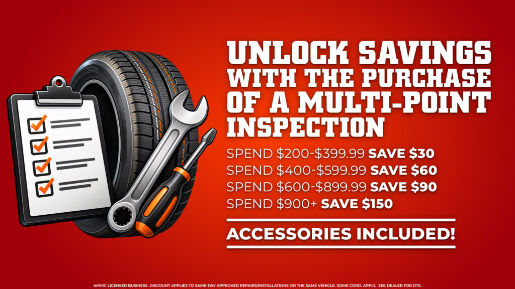 Inspect and save: Unlock up to $150 in bonus savings on service and accessories!